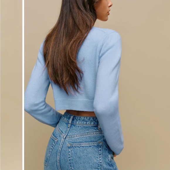 Reformation cashmere cropped cardigan NWT - Picture 4 of 4